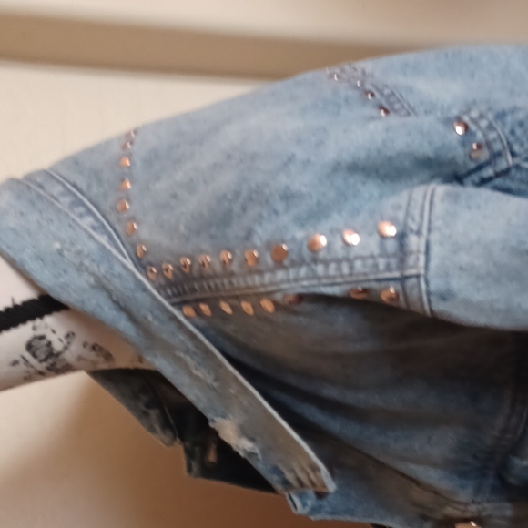 Victoria secrets distressed denim jacket - Picture 3 of 5